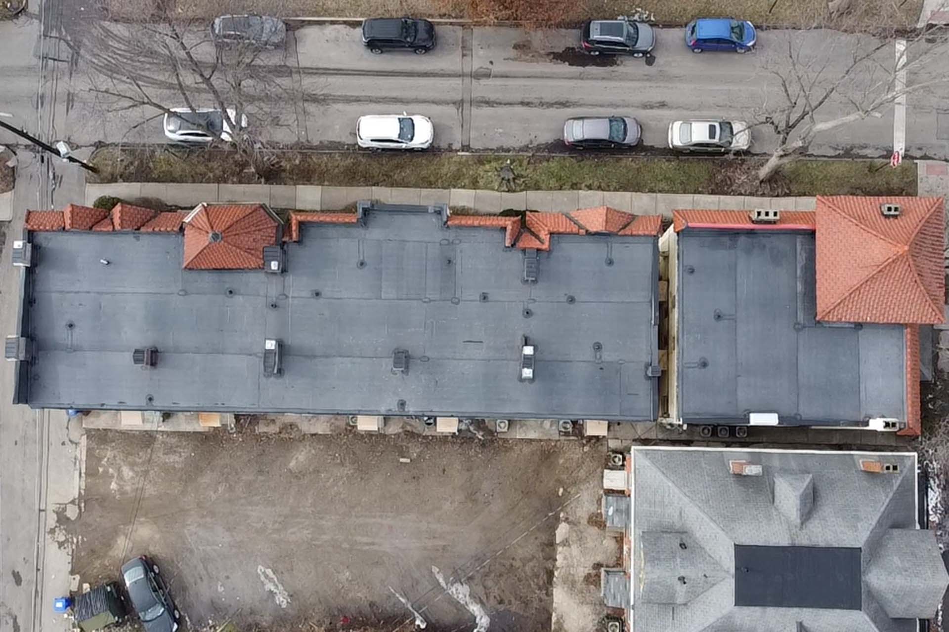 EPDM rubber roofing membrane commercial building flat roof