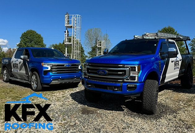 KFX Roofing Trucks