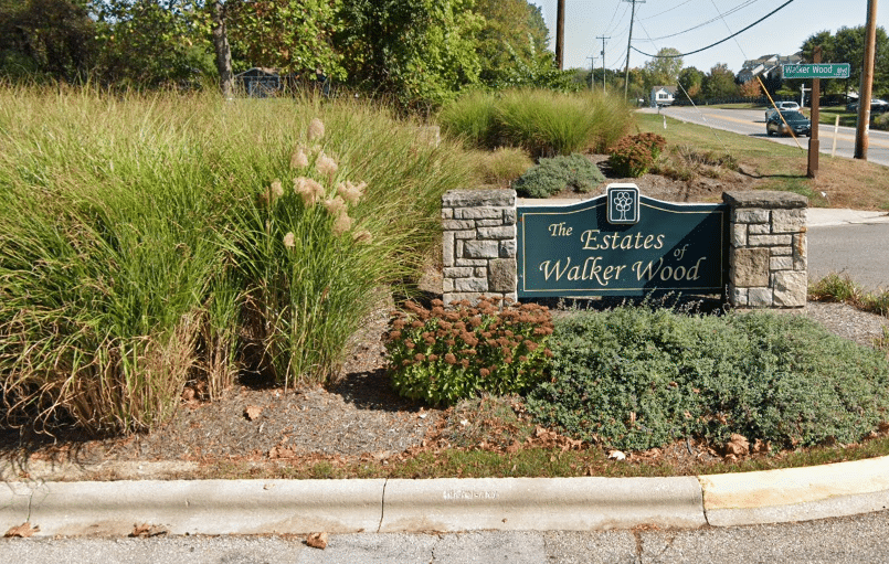 Sign for Estates of Walker Wood