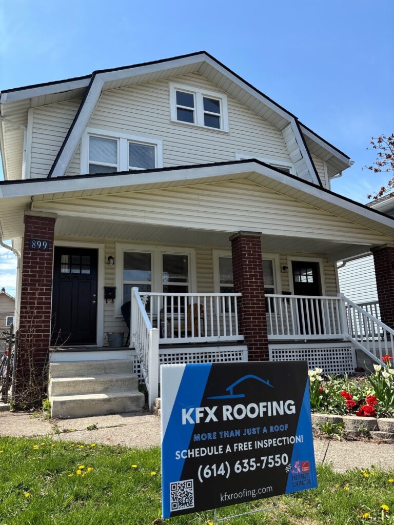 Completed residential roof replacement in Columbus, Ohio by KFX Roofing
