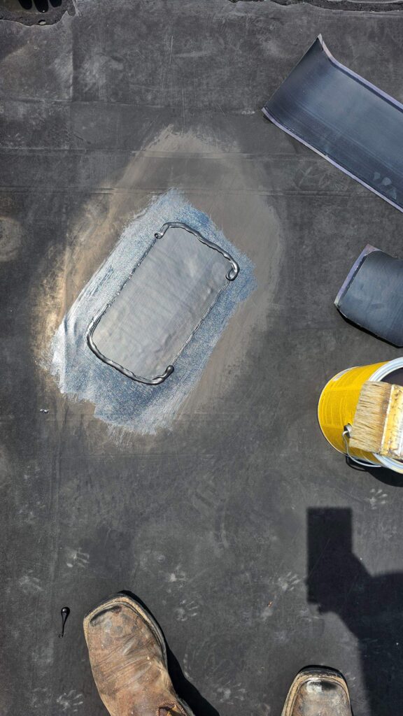 Roof repair detail in Columbus, Ohio