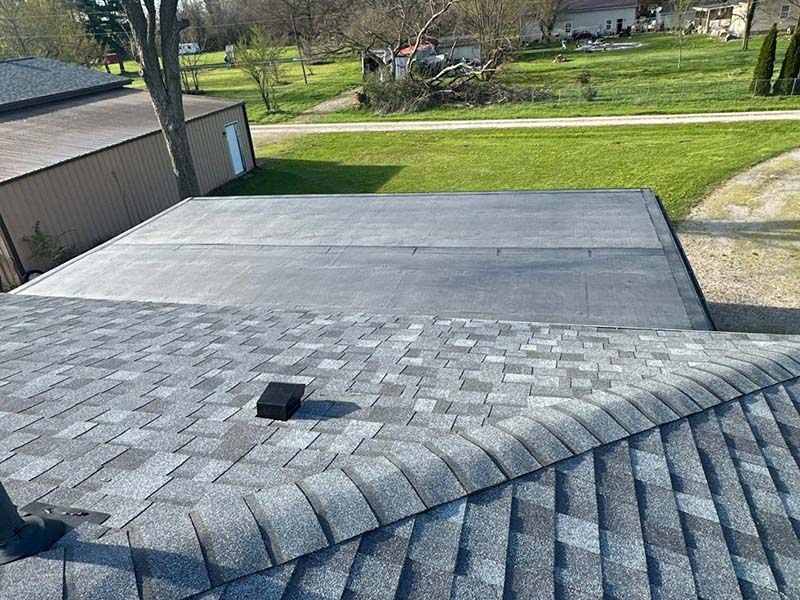 Completed residential roof replacement in Lancaster, Ohio by KFX Roofing