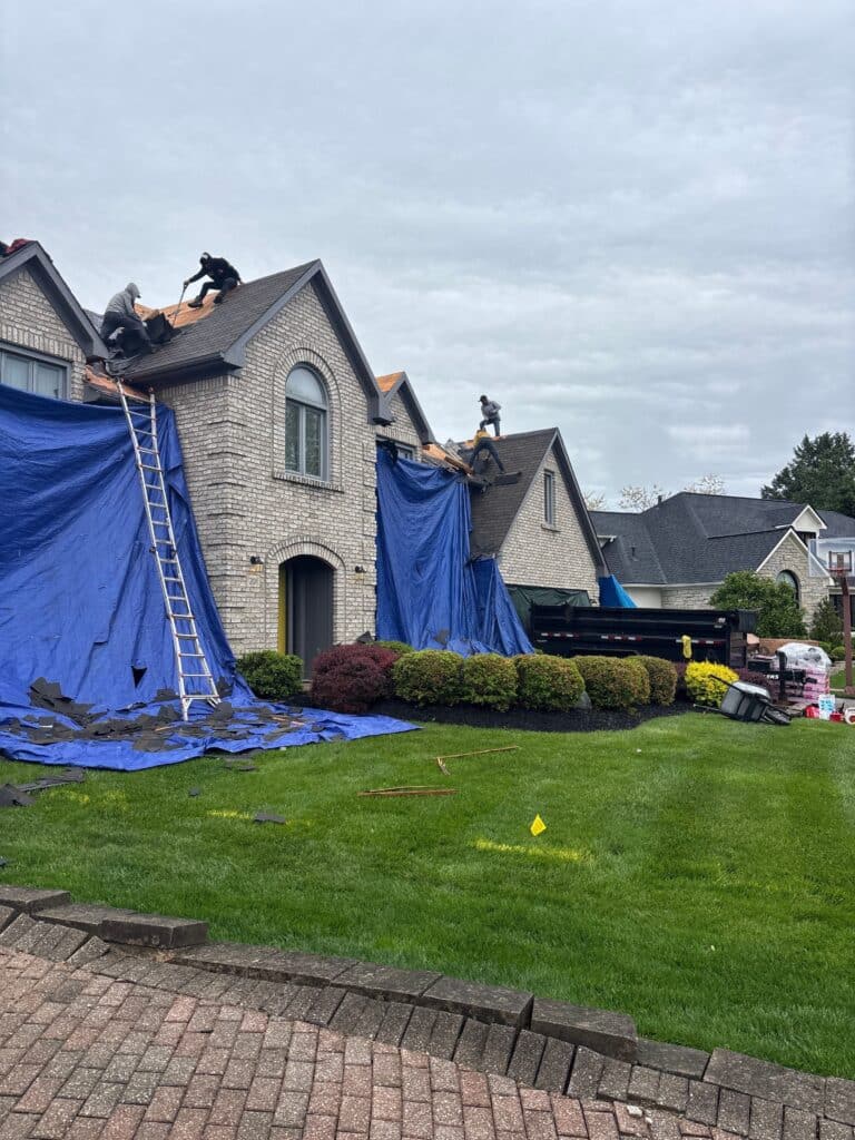 Completed roofing replacement in Westerville, OH