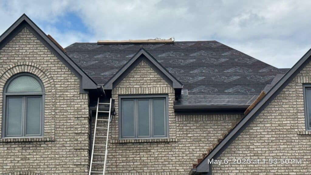 Completed roofing replacement in Westerville, OH