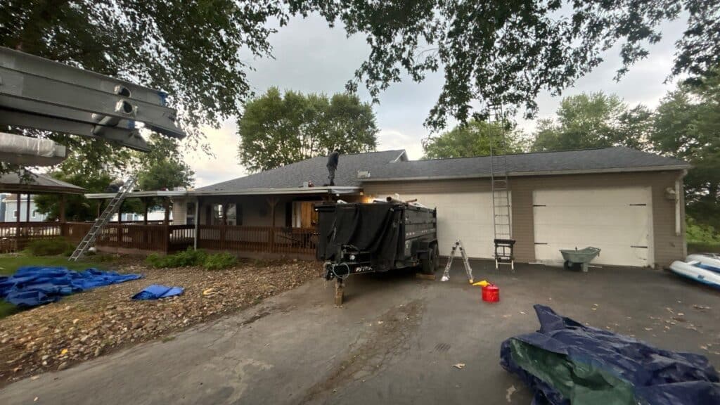 Completed gutter replacement in Millersport, Ohio by KFX Roofing