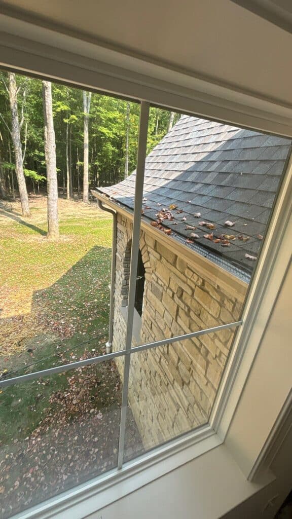 KFX Roofing gutter guard installation work in Galena, Ohio