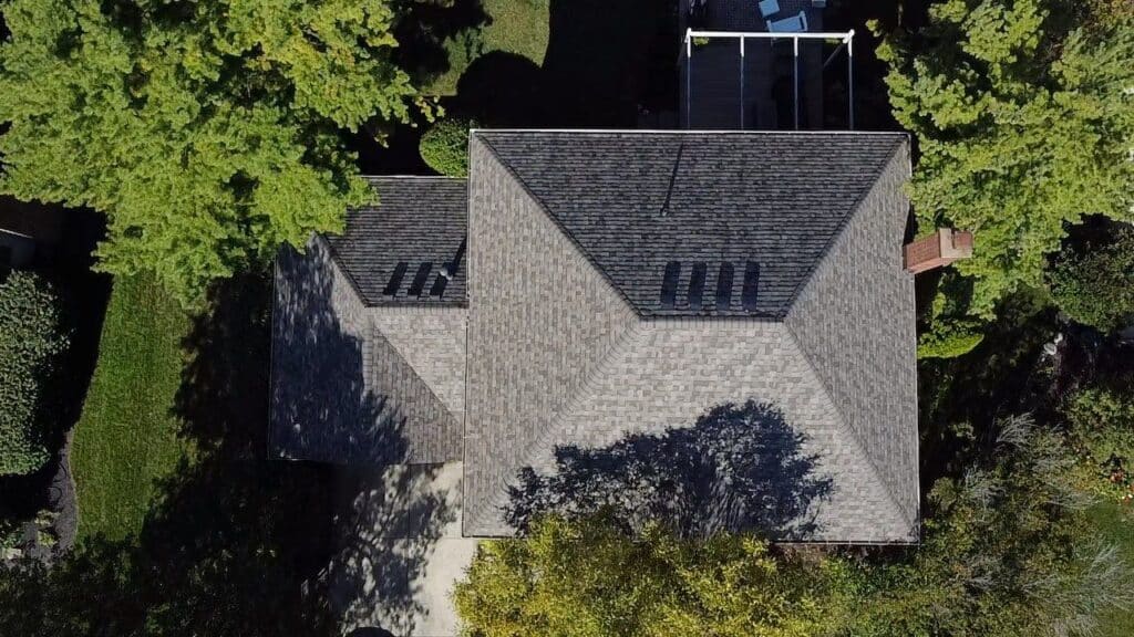 Completed residential roof replacement in Dublin, Ohio by KFX Roofing