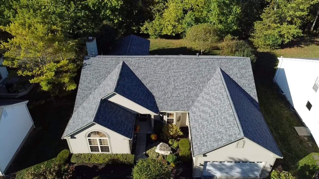 Completed residential roof replacement in Dublin, Ohio by KFX Roofing