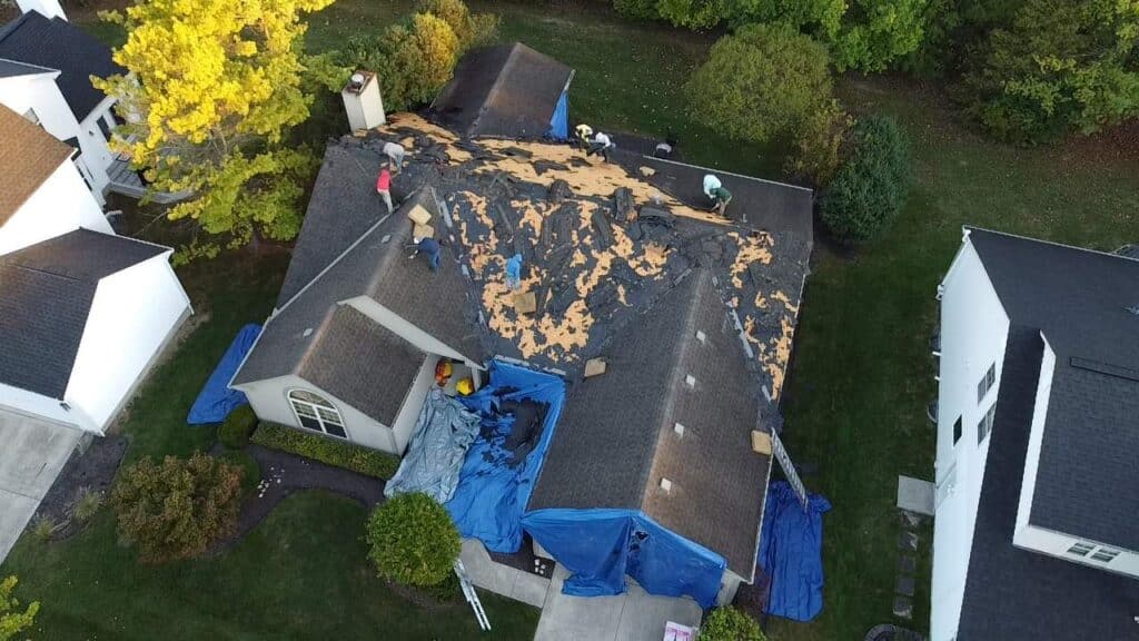residential roof replacement project in Dublin, Ohio, Ohio